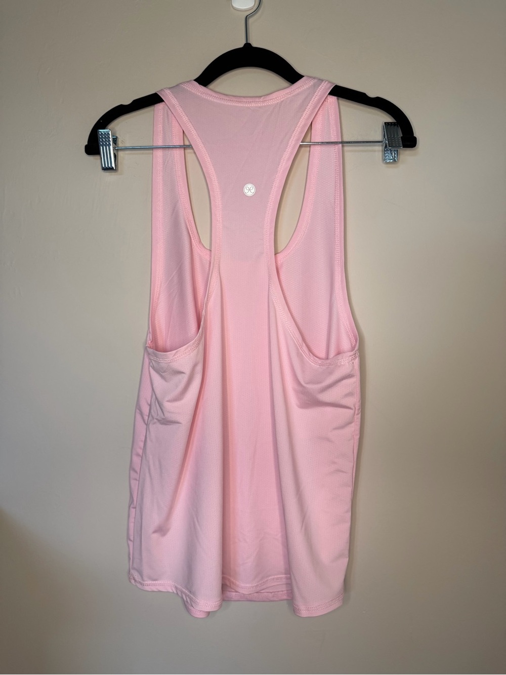 Women's Light Pink Racerback Performance Tank Top - Picture 2 of 3